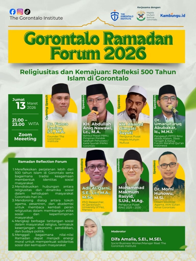 The Gorontalo Institute dan Majelis Muhyin Nuufus Gorontalo Gelar Gorontalo Ramadan Forum 2026